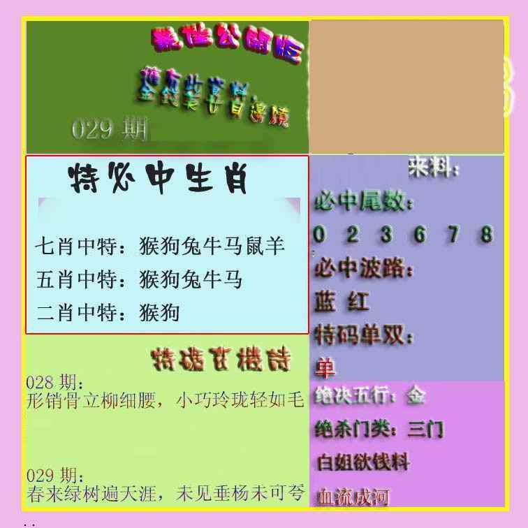 029期波肖门尾最佳公开版[图]