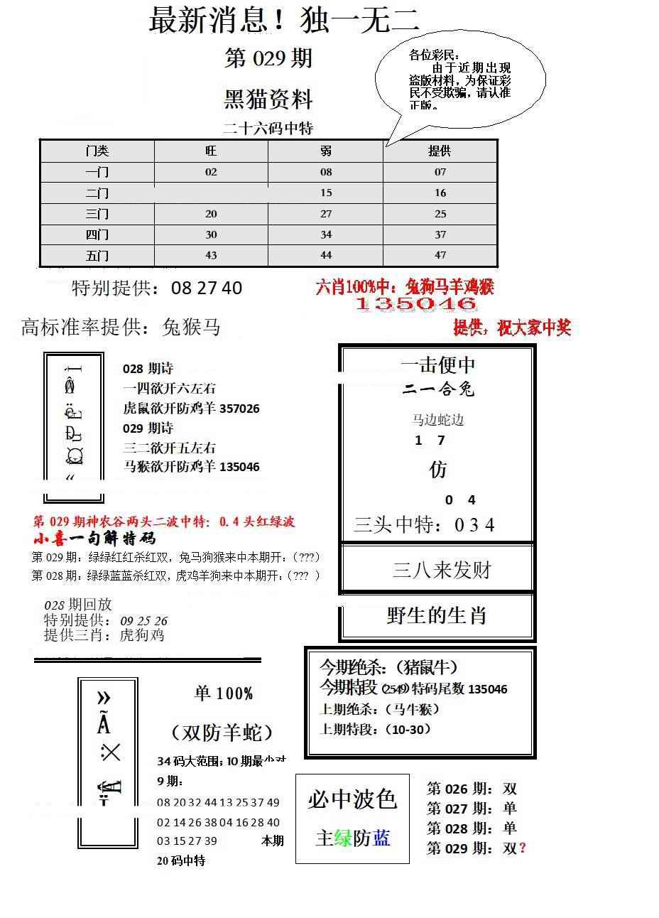 029期独一无二[图]