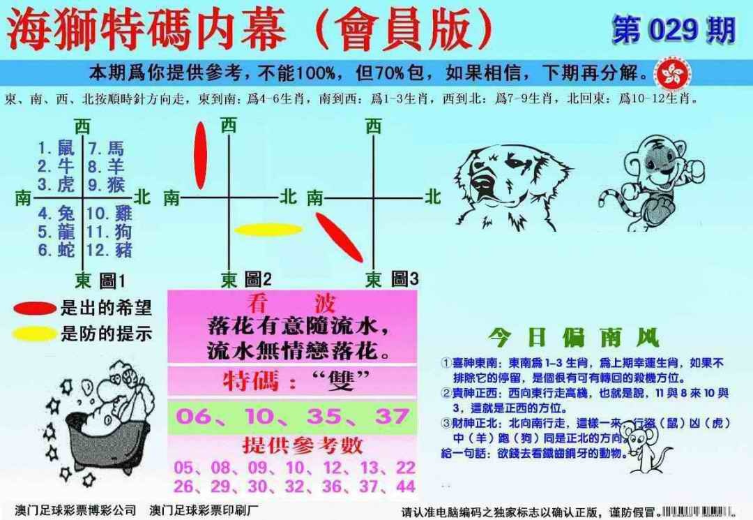 029期另版海狮特码内幕报[图]