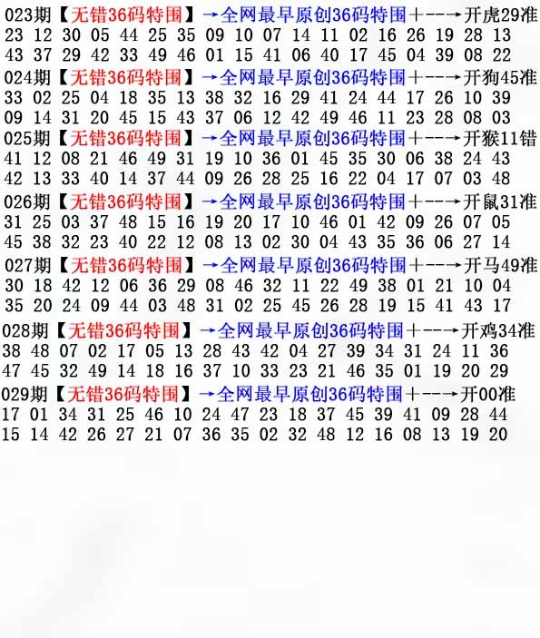029期36码特围[图]